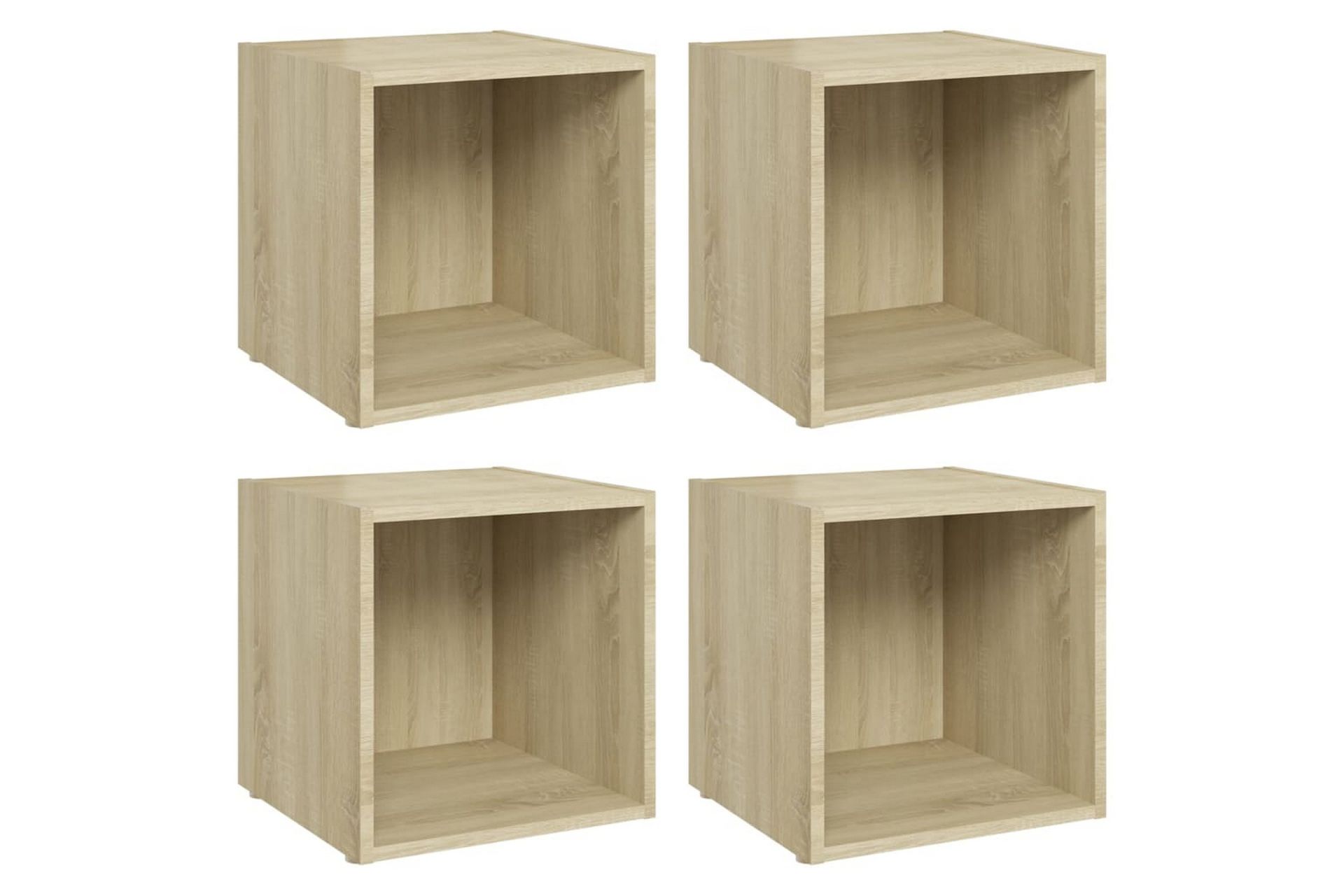 TV-benker 4 stk sonoma eik 37x35x37 cm sponplate - Brun - Møbler - Mediamøbel & tv møbel - TV-benk & mediabenk