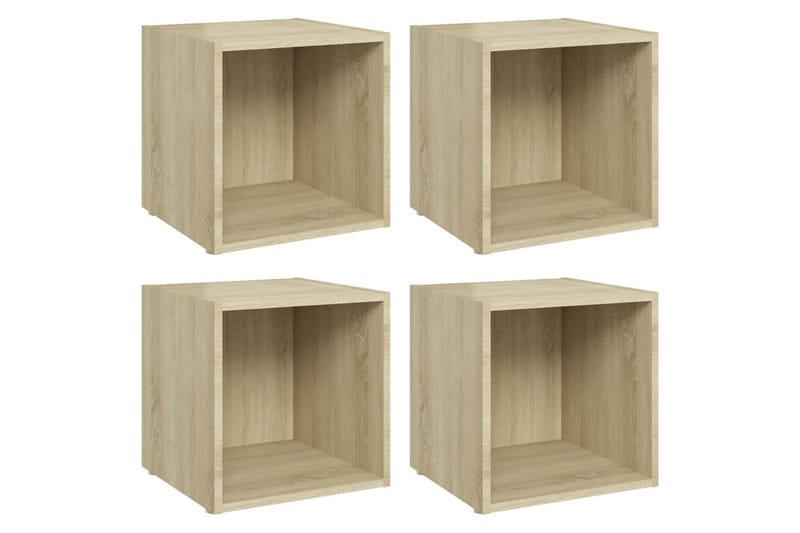 TV-benker 4 stk sonoma eik 37x35x37 cm sponplate - Brun - Møbler - Mediamøbel & tv møbel - TV-benk & mediabenk
