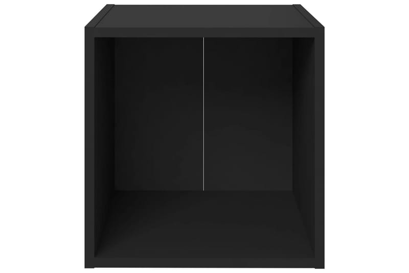 TV-benker 4 stk svart 37x35x37 cm sponplate - Svart - TV-benk & mediabenk