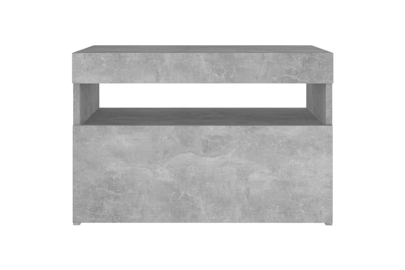 TV-benker med LED-lys 2 stk betonggrå 60x35x40 cm - Grå - Møbler - Mediamøbel & tv møbel - TV-benk & mediabenk