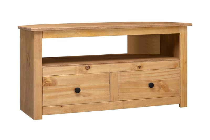 TV-hjørneskap 93x55x49 cm heltre furu Panama Range - Brun - TV-benk & mediabenk