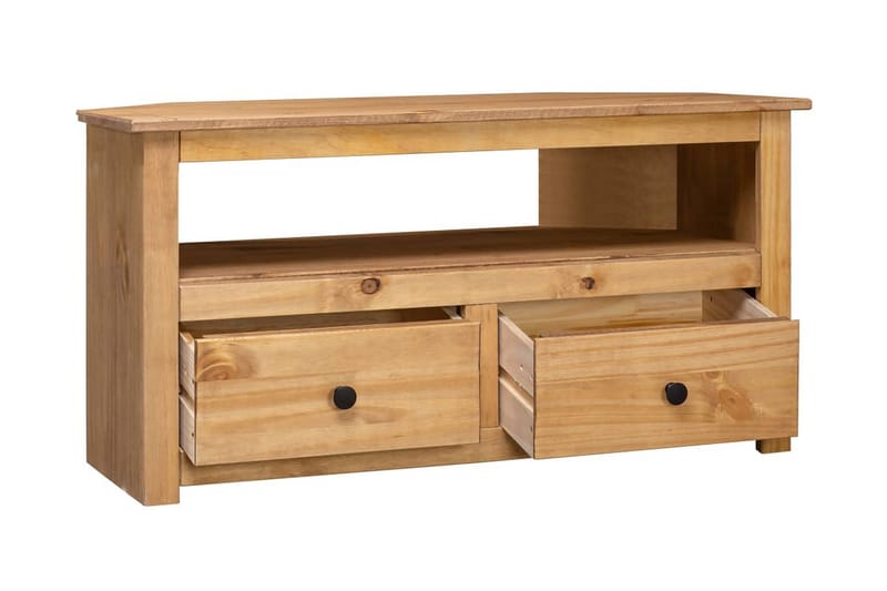 TV-hjørneskap 93x55x49 cm heltre furu Panama Range - Brun - TV-benk & mediabenk