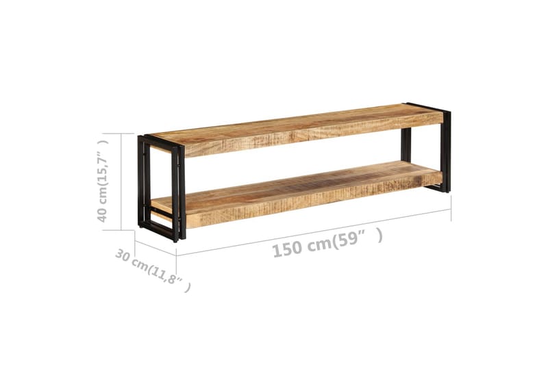 TV-skap 150x30x40 cm heltre mango - Brun - Møbler - Mediamøbel & tv møbel - TV-benk & mediabenk