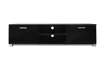 TV-skjenk høyglans svart 140x40,3x34,7 cm - Svart - Møbler - Mediamøbel & tv møbel - TV-benk & mediabenk