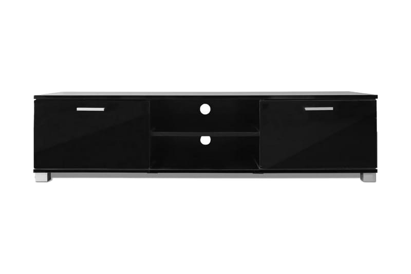 TV-skjenk høyglans svart 140x40,3x34,7 cm - Svart - Møbler - Mediamøbel & tv møbel - TV-benk & mediabenk