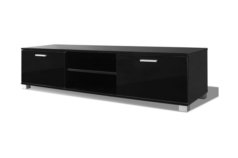 TV-skjenk høyglans svart 140x40,3x34,7 cm - Svart - Møbler - Mediamøbel & tv møbel - TV-benk & mediabenk