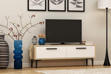 TV Stand 120 cm Eik/Hvit