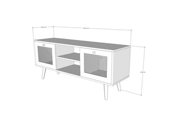 TV Stand 140 cm Eik - Sand/Natur - Møbler - Mediamøbel & tv møbel - TV-benk & mediabenk