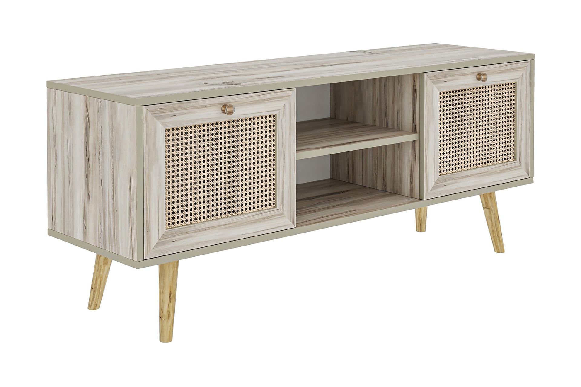 TV Stand 140 cm Eik - Sand/Natur - Møbler - Mediamøbel & tv møbel - TV-benk & mediabenk