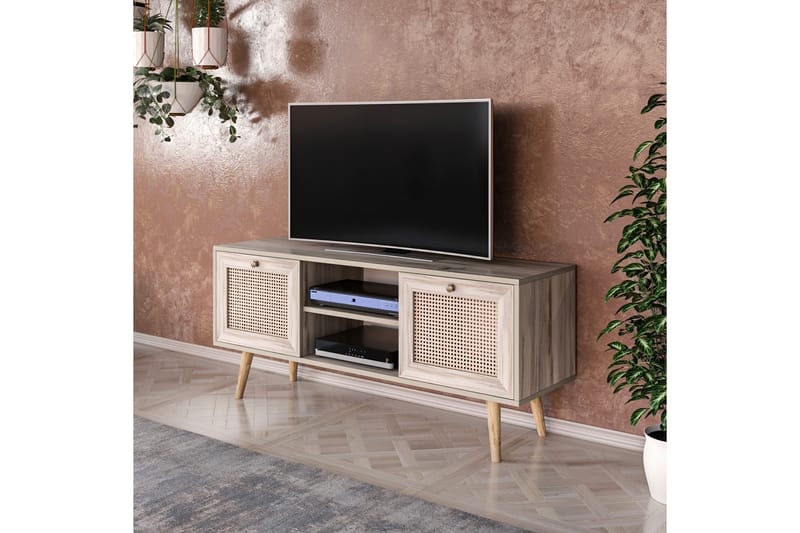 TV Stand 140 cm Eik - Sand/Natur - Møbler - Mediamøbel & tv møbel - TV-benk & mediabenk