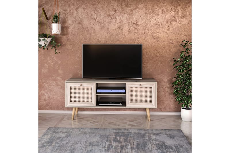 TV Stand 140 cm Eik - Sand/Natur - Møbler - Mediamøbel & tv møbel - TV-benk & mediabenk