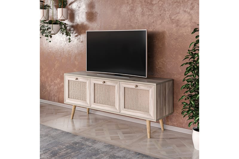 TV Stand 140 cm Eik - Sand/Natur - Møbler - Mediamøbel & tv møbel - TV-benk & mediabenk