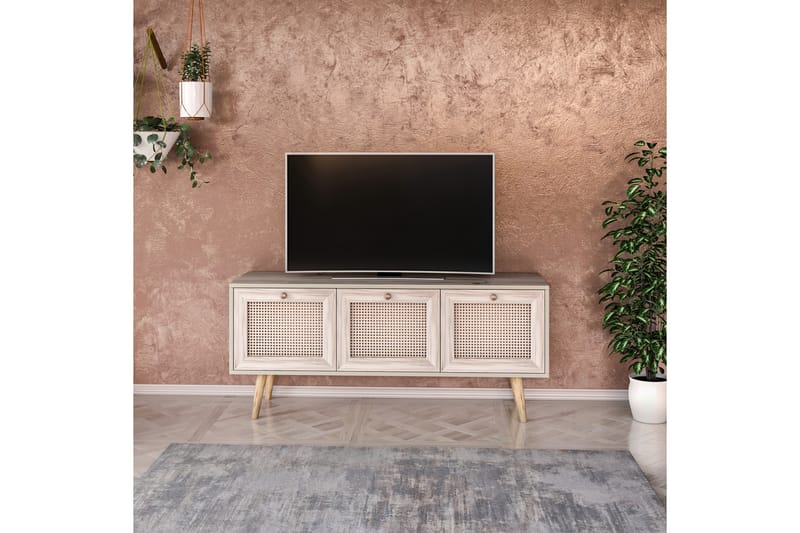 TV Stand 140 cm Eik - Sand/Natur - Møbler - Mediamøbel & tv møbel - TV-benk & mediabenk