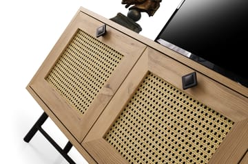 TV Stand 140 cm Eik/Svart - Natur/Svart - Møbler - Mediamøbel & tv møbel - TV-benk & mediabenk