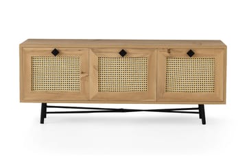 TV Stand 140 cm Eik/Svart - Natur/Svart - Møbler - Mediamøbel & tv møbel - TV-benk & mediabenk