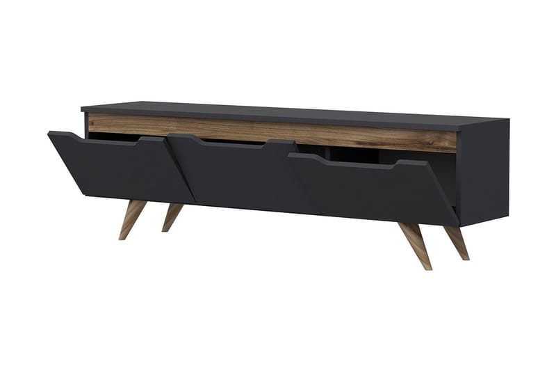 TV Stand 150 cm Antrasitt/Eik - Antrasitt/Natur - Møbler - Mediamøbel & tv møbel - TV-benk & mediabenk