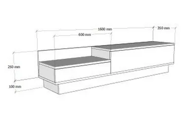 TV Stand 160 cm Eik/Hvit - Hvit/Natur - Møbler - Mediamøbel & tv møbel - TV-benk & mediabenk