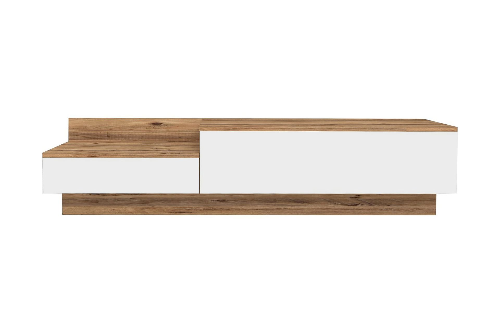 TV Stand 160 cm Eik/Hvit - Hvit/Natur