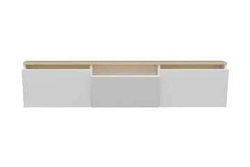 TV Stand 160 cm Hvit/Eik - Hvit/Natur - Møbler - Mediamøbel & tv møbel - TV-benk & mediabenk