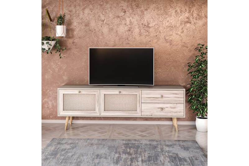 TV Stand 180 cm Eik - Sand/Natur - Møbler - Mediamøbel & tv møbel - TV-benk & mediabenk