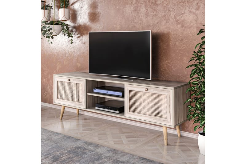 TV Stand 180 cm Eik - Sand/Natur - Møbler - Mediamøbel & tv møbel - TV-benk & mediabenk