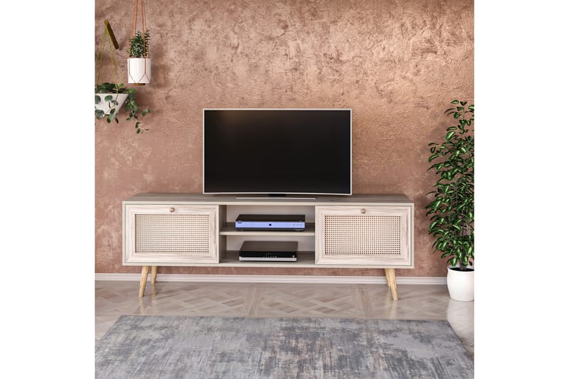 TV Stand 180 cm Eik - Sand/Natur - Møbler - Mediamøbel & tv møbel - TV-benk & mediabenk