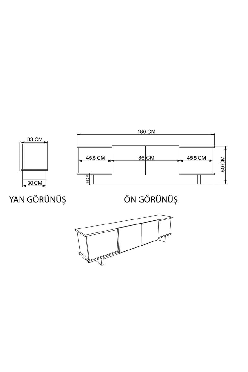 TV Stand Homitis - Møbler - Mediamøbel & tv møbel - TV-benk & mediabenk
