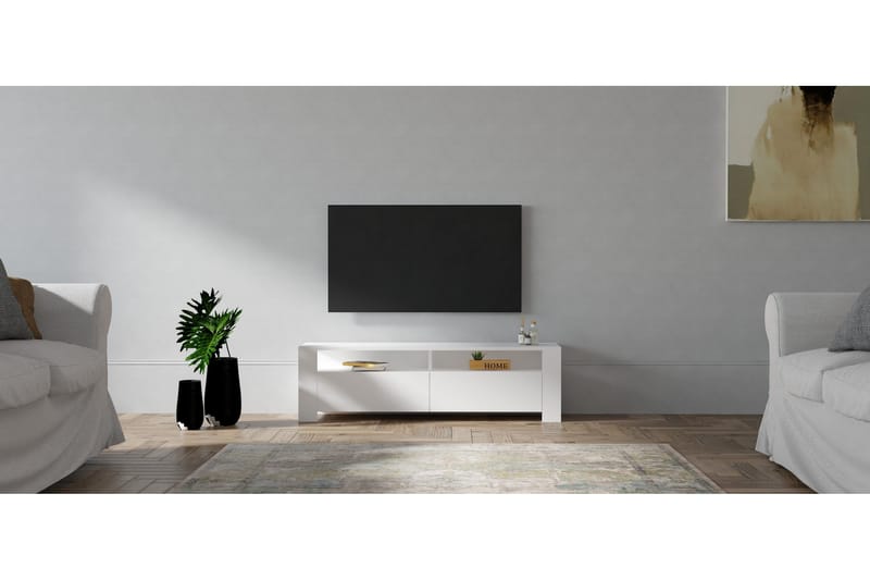 Tylar Tv-benk 140 cm - Hvit - Møbler - Mediamøbel & tv møbel - TV-benk & mediabenk