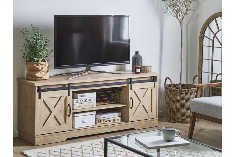 Ulan TV-benk 150x40 cm - Lysebrun - Møbler - Mediamøbel & tv møbel - TV-benk & mediabenk
