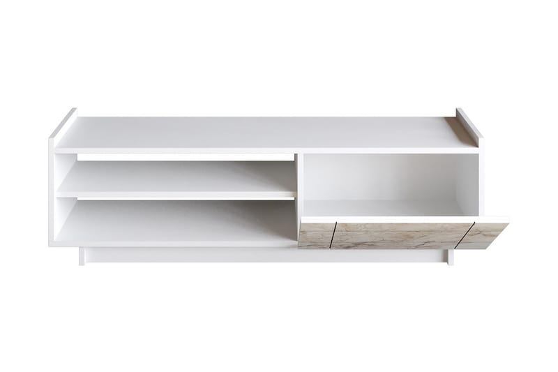 Ulica Tv-benk 140 cm Dør + 3 Hyller - Hvit - Møbler - Mediamøbel & tv møbel - TV-benk & mediabenk