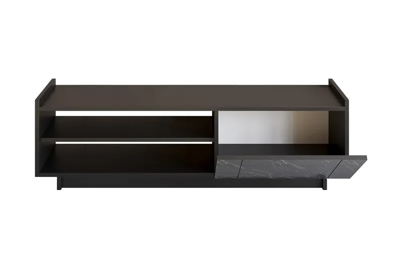 Ulica TV-benk 140 cm Dør + 3 hyller - Svart - Møbler - Mediamøbel & tv møbel - TV-benk & mediabenk