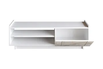 Ulica Tv-benk 140 cm Dør + 3 Hyller - Hvit - Møbler - Mediamøbel & tv møbel - TV-benk & mediabenk