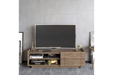 Ulica Tv-benk 140 cm Dør + 3 Hyller - Mørkebrun - Møbler - Mediamøbel & tv møbel - TV-benk & mediabenk