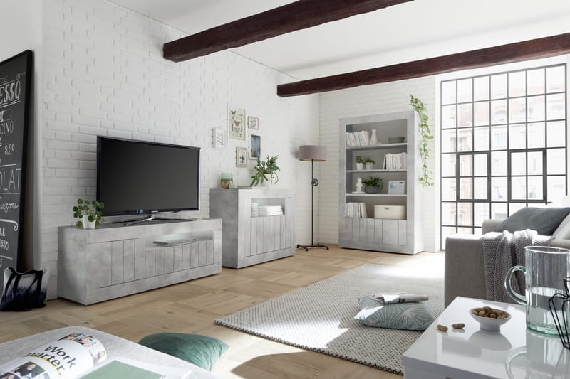 Urbino TV-benk 138 cm - Gråmelert - Møbler - Mediamøbel & tv møbel - TV-benk & mediabenk