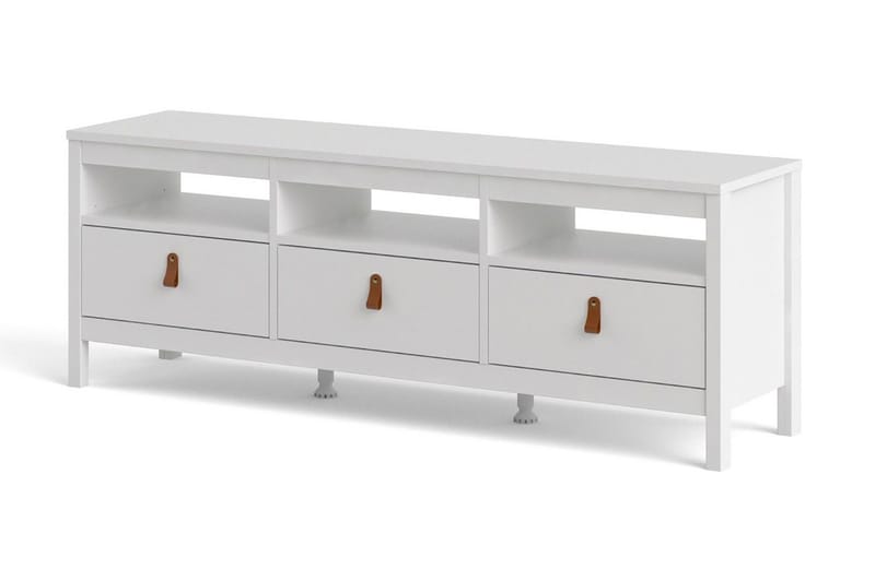 Vallvidera Tv-benk 151 cm - Hvit/Natur - Møbler - Mediamøbel & tv møbel - TV-benk & mediabenk