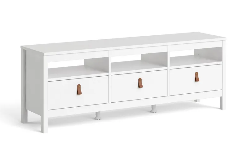 Vallvidera Tv-benk 151 cm, Hvit/Natur