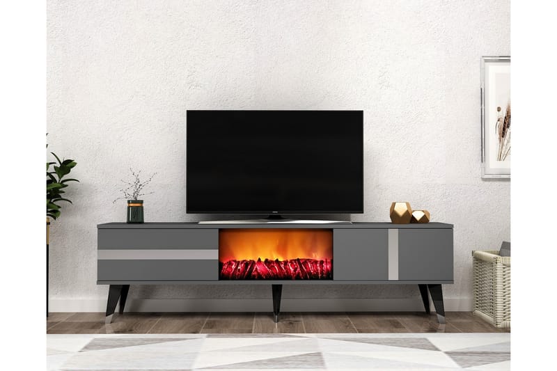 Vania TV-benk 150 cm - Sølv - Møbler - Mediamøbel & tv møbel - TV-benk & mediabenk