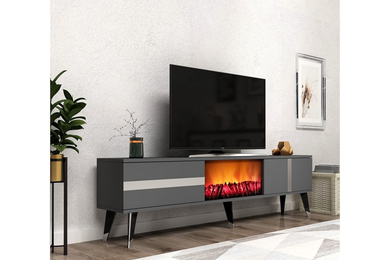 Vania TV-benk 150 cm - Sølv - Møbler - Mediamøbel & tv møbel - TV-benk & mediabenk