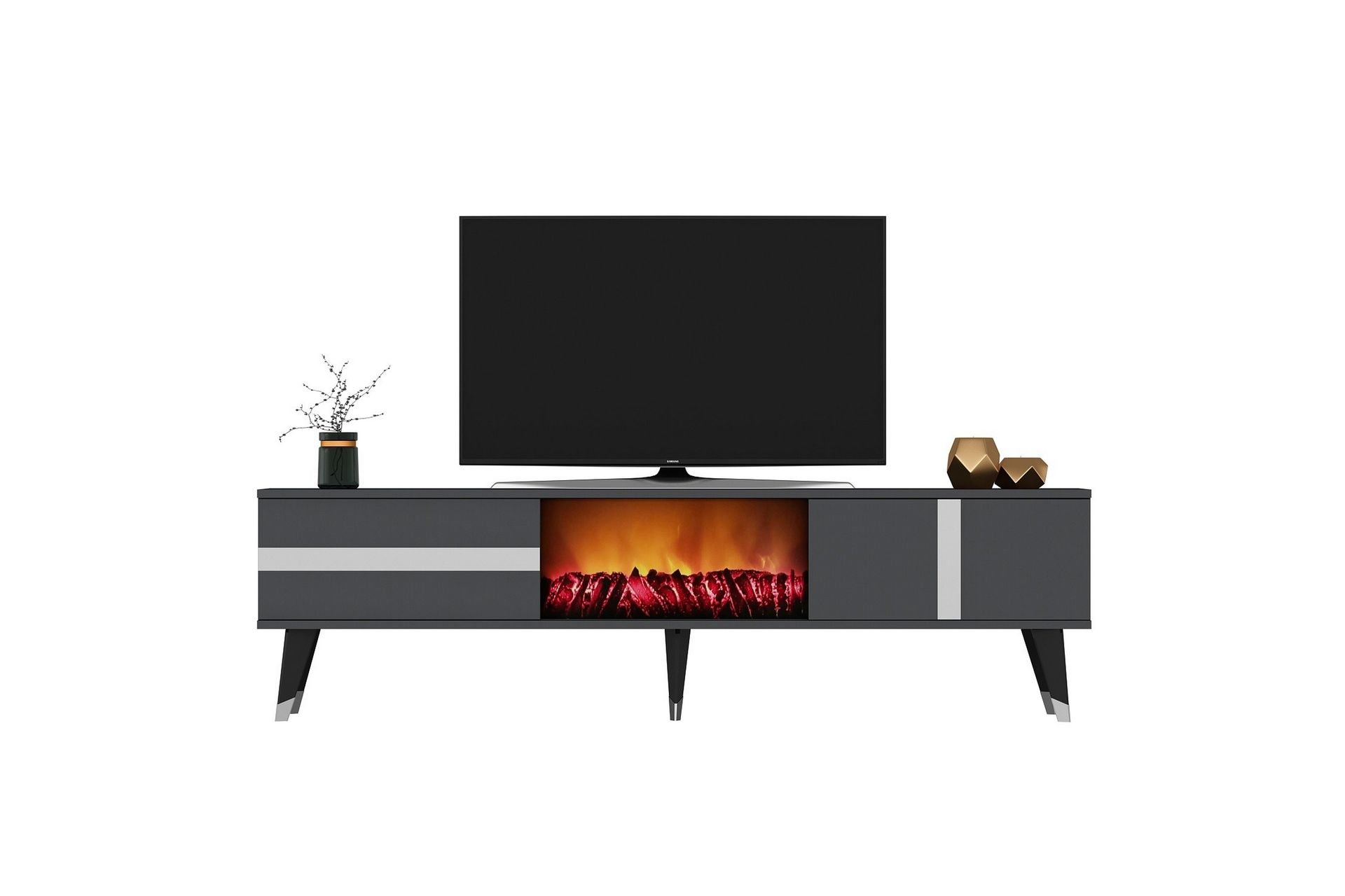 Vania TV-benk 150 cm - Sølv - Møbler - Mediamøbel & tv møbel - TV-benk & mediabenk