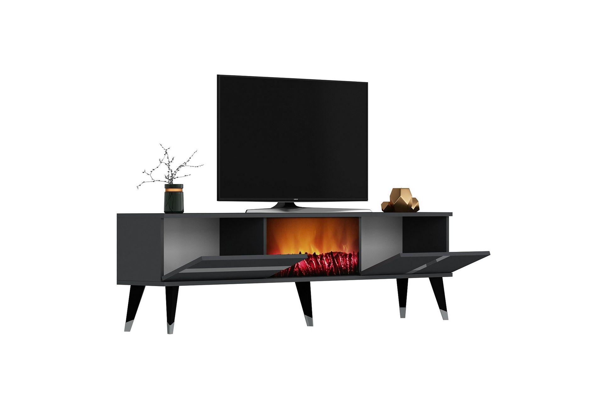 Vania TV-benk 150 cm - Sølv - Møbler - Mediamøbel & tv møbel - TV-benk & mediabenk