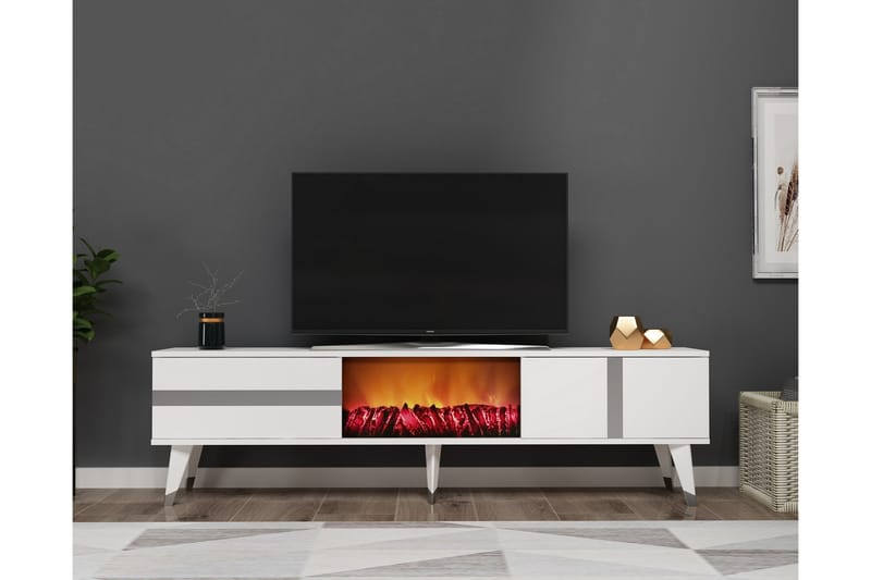 Vania TV-benk 150 cm - Sølv - Møbler - Mediamøbel & tv møbel - TV-benk & mediabenk