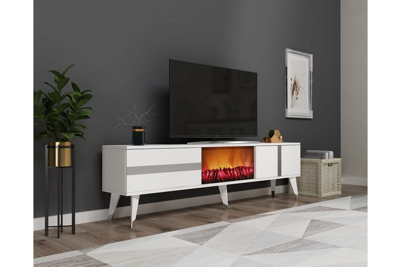 Vania TV-benk 150 cm - Sølv - Møbler - Mediamøbel & tv møbel - TV-benk & mediabenk