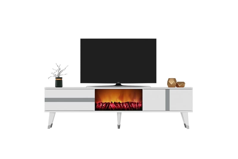Vania TV-benk 150 cm - Sølv - TV-benk & mediabenk