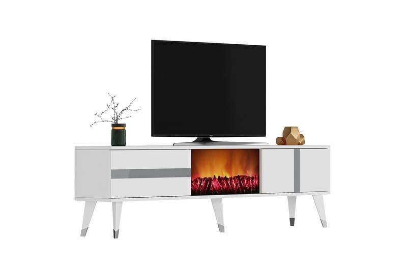 Vania TV-benk 150 cm - Sølv - TV-benk & mediabenk