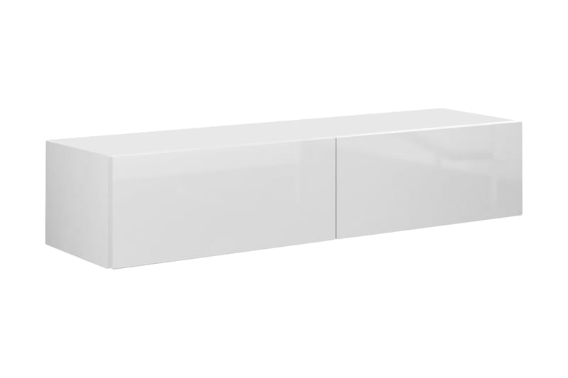 Vasil TV-benk 140 cm - Hvit/Hvit Høyglans - Møbler - Mediamøbel & tv møbel - TV-benk & mediabenk