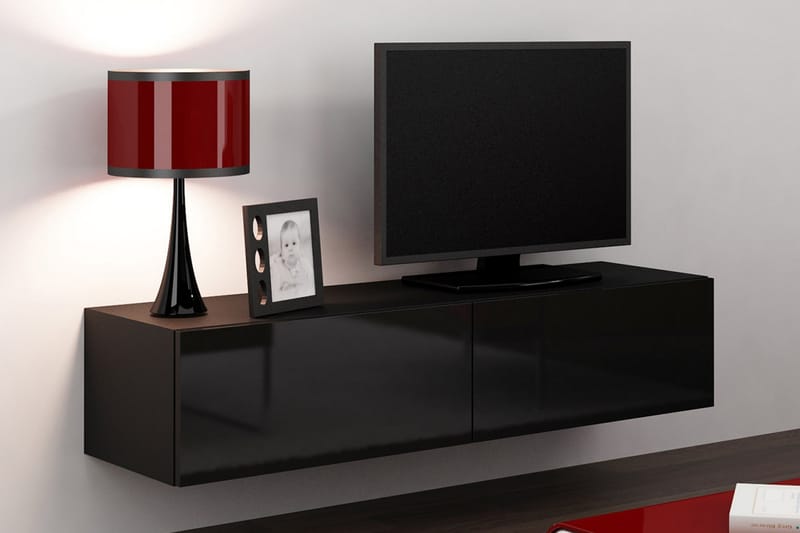 Vasil Tv-benk 140 cm - Svart - Møbler - Mediamøbel & tv møbel - TV-benk & mediabenk