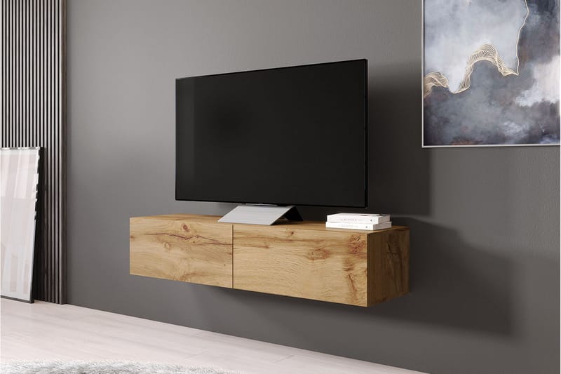 Vasil TV-benk 140 cm - Tre/Natur - Møbler - Mediamøbel & tv møbel - TV-benk & mediabenk