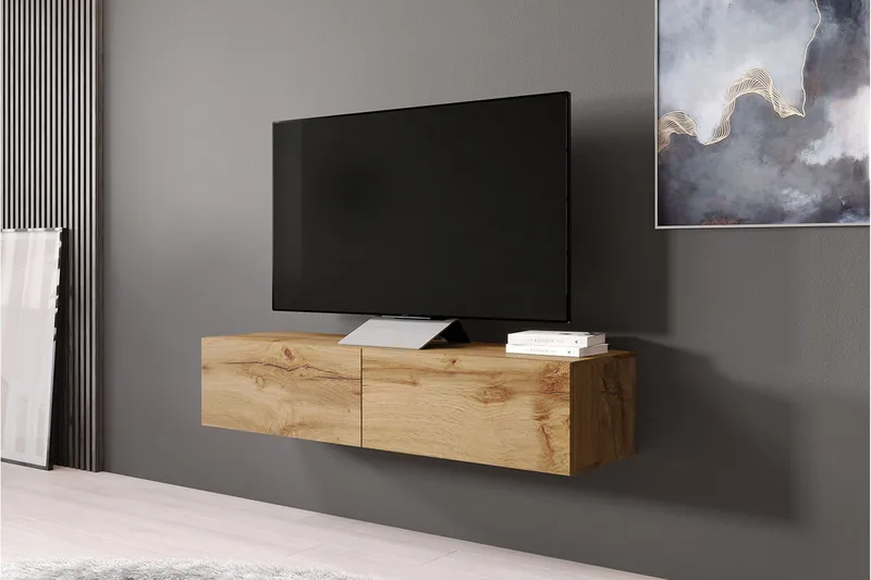 Vasil TV-benk 140 cm - Tre/Natur - Møbler - Mediamøbel & tv møbel - TV-benk & mediabenk
