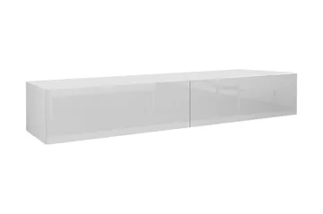 Vasil TV-benk 180 cm - Hvit/Hvit Høyglans - Møbler - Mediamøbel & tv møbel - TV-benk & mediabenk