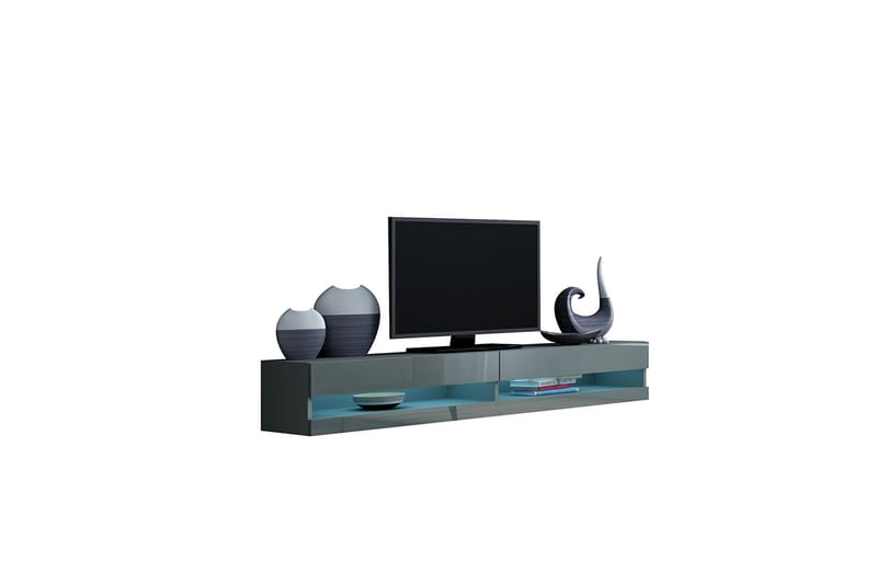 Vasil TV-benk 180x40x30 cm - Grå - Møbler - Mediamøbel & tv møbel - TV-benk & mediabenk